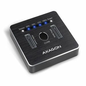 AXAGON ADSA-M2C, dual M.2 NVMe SSD CLONE MASTER dock, SuperSpeed USB-C 10 Gbps