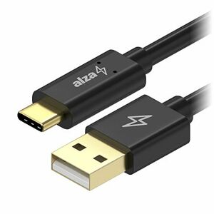 AlzaPower Core Charge USB-A to USB-C 2.0 1m čierny