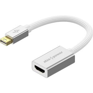 AlzaPower AluCore Mini DisplayPort (M) to HDMI (F) 4K 30Hz strieborný