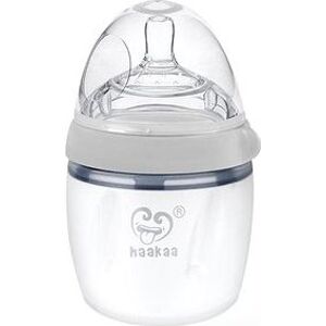 Haakaa silikónová dojčenská fľaška sivá 160 ml