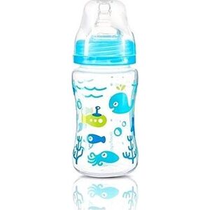BabyOno antikoliková fľaša so širokým hrdlom, 240 ml – modrá