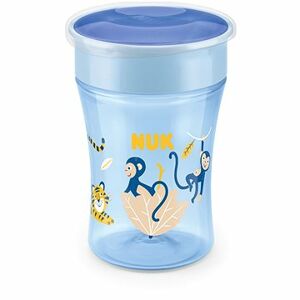 NUK hrnček Magic Cup s viečkom 230 ml – modrý, mix motívov