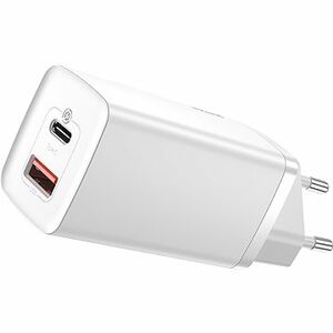 Baseus GaN2 Lite Quick Charger USB + USB-C 65 W White