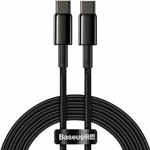 Baseus Tungsten Gold Fast Charging Data Cable Type-C (USB-C) 100 W 2 m Black
