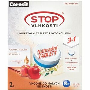 CERESIT - Stop vlhkosti, Micro 3 v 1, energické ovocie, náhradné tablety, 2× 300 g