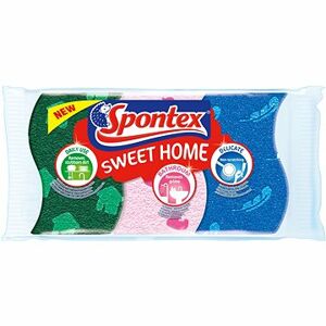 SPONTEX Sweet Home, viskózna hubka, 3 ks