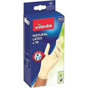 VILEDA Natural Latex rukavice M/L 10 ks
