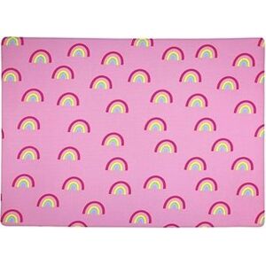 Detský penový koberec Pink rainbows 100 × 140 cm