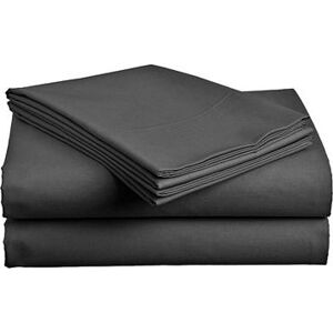 Webhiddenbrand bavlnená plachta na posteľ Standard tmavosivá 140 × 240 cm