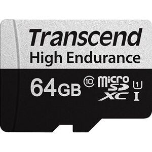 Transcend microSDXC 64 GB 350 V + SD adaptér
