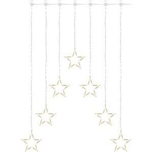 EMOS LED vianočný záves – 7 hviezd, 67 × 125 cm, vnútorná, teplá biela