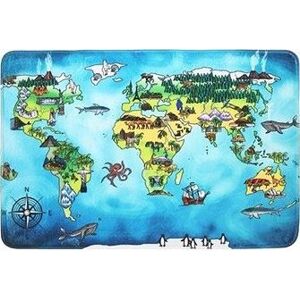 BO-MA Protišmykový kusový koberec World map