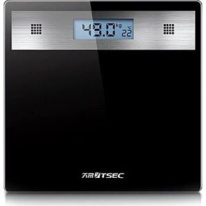 Verk 17090 Digitálna osobná váha sklenená, LCD, 180 kg / 100 g, čierna
