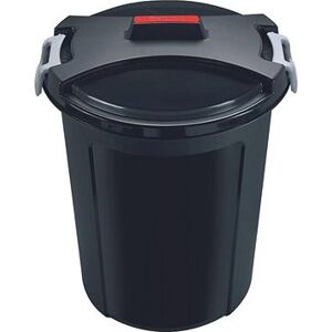 HEIDRUN Kôš na odpadky 55 × 65 cm 75 l okrúhly čierny, plast
