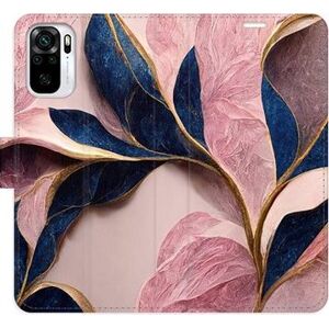 iSaprio flip puzdro Pink Leaves pre Xiaomi Redmi Note 10/Note 10S