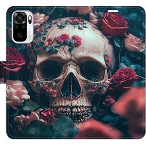 iSaprio flip pouzdro Skull in Roses 02 pro Xiaomi Redmi Note 10 / Note 10S