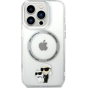 Karl Lagerfeld IML Karl and Choupette NFT MagSafe Zadný Kryt na iPhone 14 Pro Transparentný