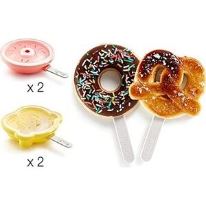 Liekué Tvorítka na nanuky v tvare donutov a praclíkov Donut 2 ks & Pretzel 2 ks