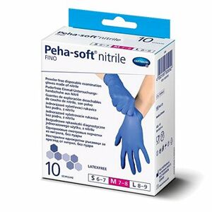 PEHA-SOFT gumené bezlatexové spevnené rukavice S 10 ks