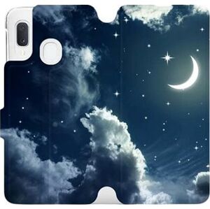 Flipové pouzdro na mobil Samsung Galaxy A20e - V145P Noční obloha s měsícem