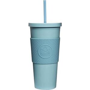 Neon Kactus Pohár na nápoje so slamkou 625 ml modrý