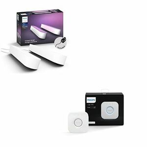 Philips Hue White and Color Ambiance Play Double pack + Philips Hue Bridge