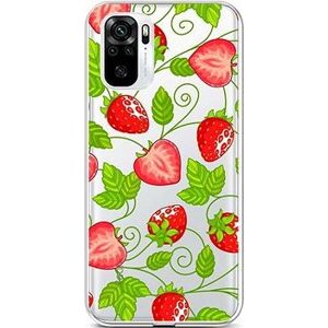 TopQ Xiaomi Redmi Note 10 silikón Strawberries 59038