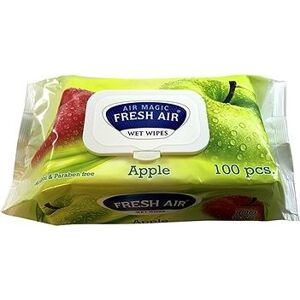 Fresh Air vlhčené obrúsky 100 ks klip jablko