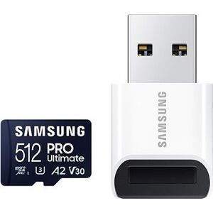 Samsung MicroSDXC 512 GB PRO Ultimate + USB adaptér (2023)