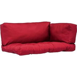Podušky na paletový nábytok, 3 ks, červené, polyester