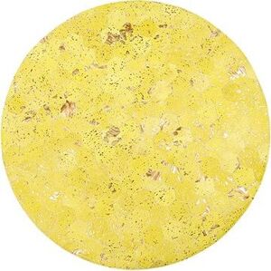 Kožený koberec žltý ? 140 cm ZEYTIN, 159165