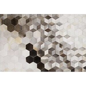 Sivý kožený koberec 160 × 230 cm SASON, 202899
