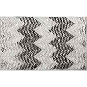 Kožený koberec 140 × 200 cm sivý AYTEPE, 216067