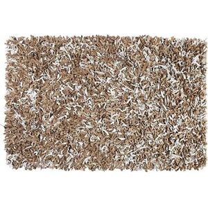 Kožený koberec 160 × 230 cm hnedá/sivá MUT, 302532
