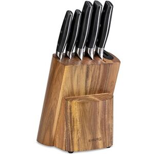Siguro Súprava nožov Sugoi 5 ks + drevený blok s brúsikom