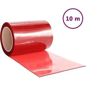 SHUMEE Záves do dverí 300 mm × 2,6 mm 10 m PVC, červený