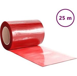 SHUMEE Záves do dverí 300 mm × 2,6 mm 25 m PVC, červený