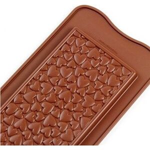 Silikomart Silikónová forma na čokoládu Silikomart SCG38 Love Choco Bar | srdiečka