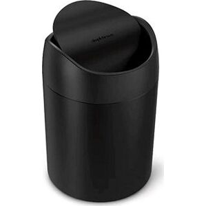Simplehuman mini odpadkový kôš na stôl, 1,5 l, matná čierna oceľ, CW2100