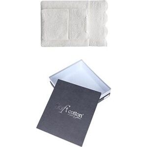 Soft Cotton – Darčeková súprava uterák a osuška Queen, 2 ks, smotanová