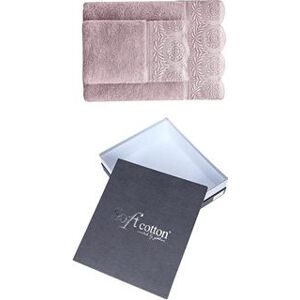 Soft Cotton – Darčeková súprava uterák a osuška Queen, 2 ks, fialová-lila