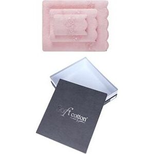 Soft Cotton – Darčekové balenie uterákov a osušky Silvia, 3 ks, ružová