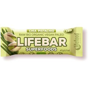 Lifefood Lifebar Superfoods RAW BIO 47 g, chia a pistácie