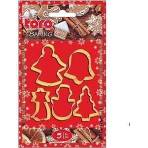 TORO Súprava vykrajovačov Vianočné 5 ks 5 cm zlaté