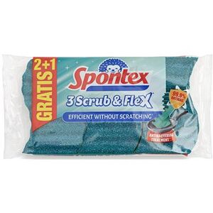 SPONTEX Scrub&Flex, špongia, 3 ks