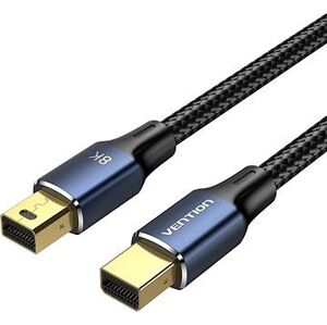 Vention Cotton Braided Mini DP Male to Male 8K HD Cable 1.5 m Blue Aluminum Alloy Type