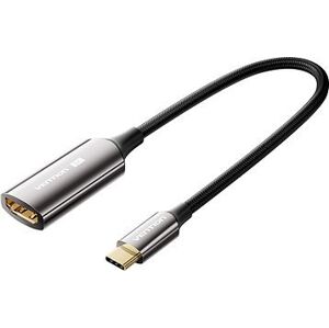 Vention Cotton Braided USB-C to HDMI 8K Converter 0.25 M Black Zinc Alloy Type