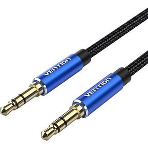 Vention Cotton Braided 3.5 mm Male to Male Audio Cable 0.5 m Blue Aluminum Alloy Type
